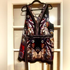 EUC Beautiful Flattering Silky Lane Bryant Sleeveless Top with Ties Plus Size 20